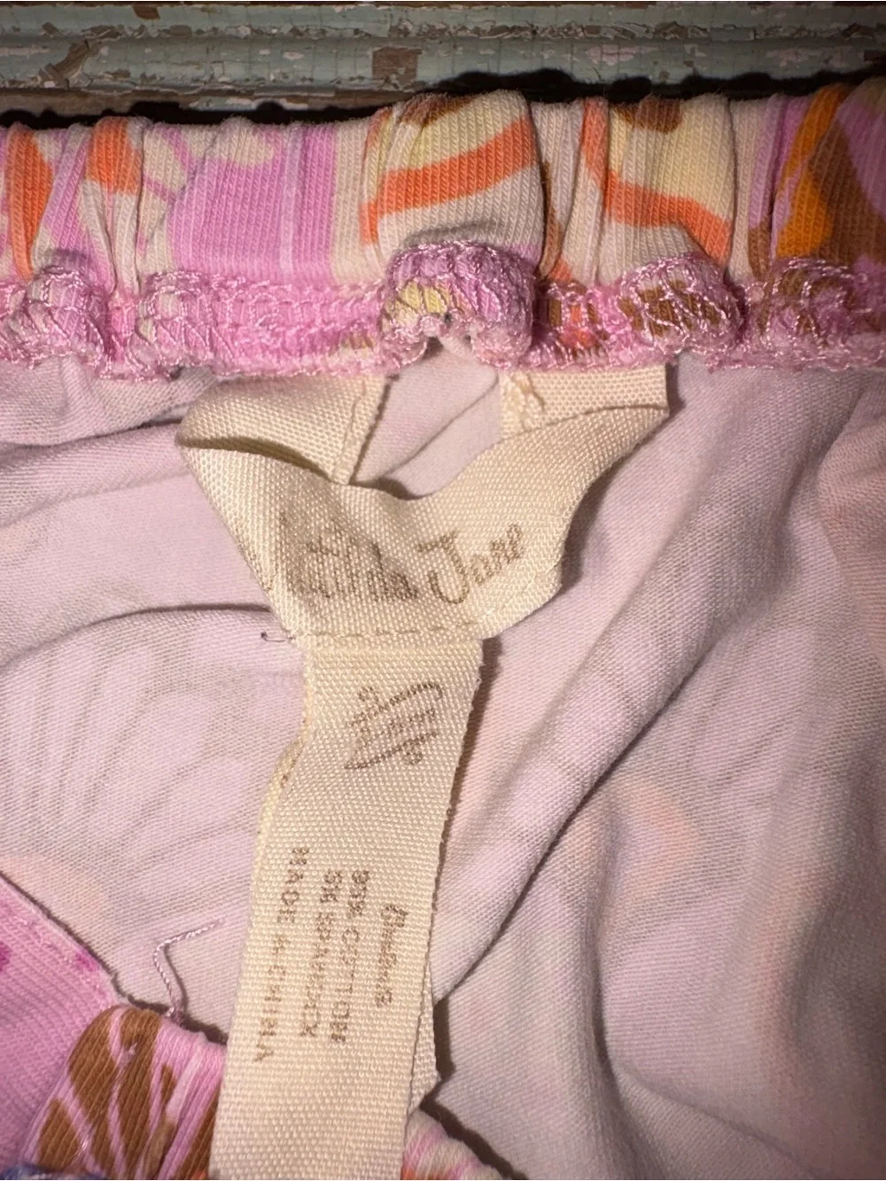 Matilda Jane Pink Floral & Orange Trim Baby Romper